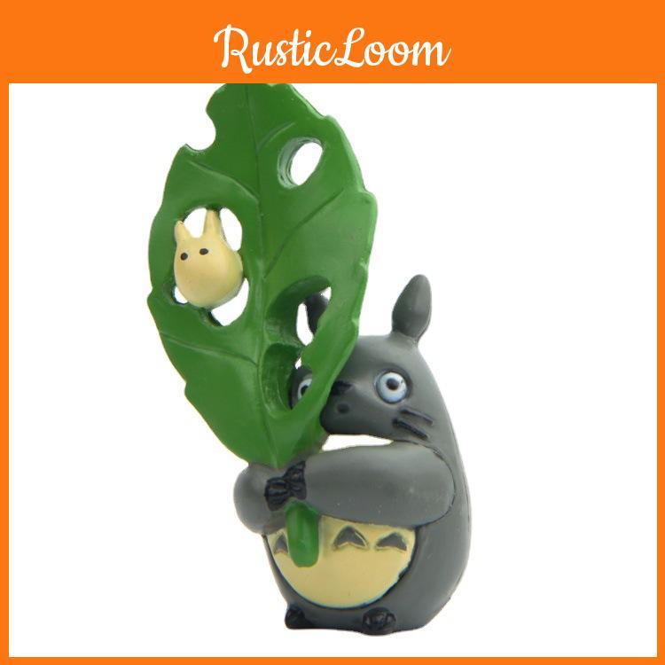Totoro Neighbor My Pvc Miniatures Ornaments With Leaf Design For Giving Gift