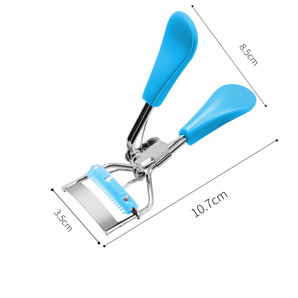 Portable Stainless Steel Eyelash Curler with Comb and Wide-Angle Curling Tool