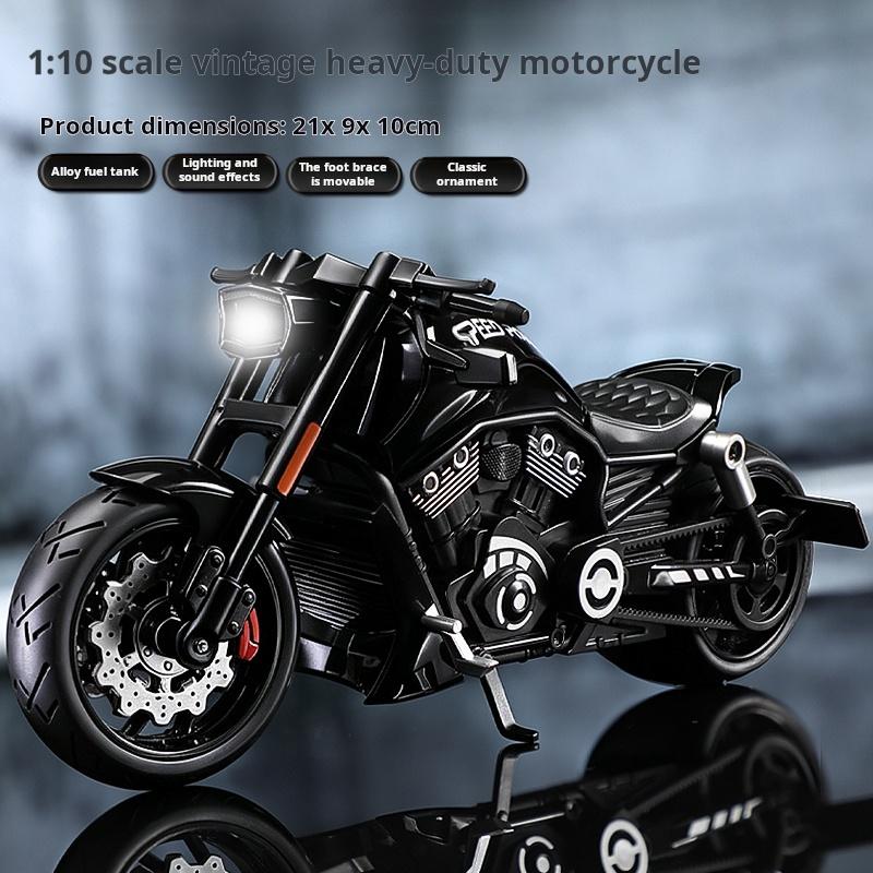 Boxed 1:10 Exquisite Legierung Simulierte Retro-Motorräder Harley Night Rod Wolverine Cruiser Straßenmotorrad Sammlerstück Ornament & Spielzeug gray