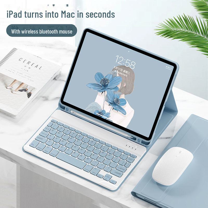 

Кожаный чехол с клавиатурой Bluetooth для iPad Air 10.2, слот для ручки Pro11, корпус 9,7/10,5 дюймов iPad 10th generation 2022 10.9 inches