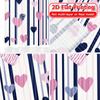 2D Flat Printing  2pcs HeartsandStripes Chic Fashionable Curtains Polyester Easy Install Curtains Outdoor Decorations for Living