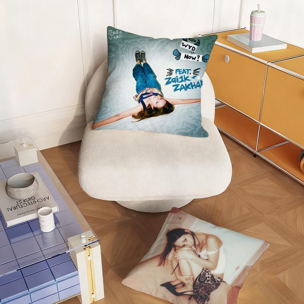 Singer SSadie Jean WYD Now Music Pillow Case Bedroom Sofa Living Room Backrest Decoration Square Cushion Nap Time