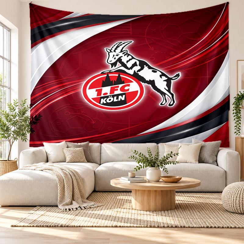 FC Köln Wall Tapestry, Soft Fabric Wall Hanging, Decorative Backdrop For Bedroom Home Wall Art