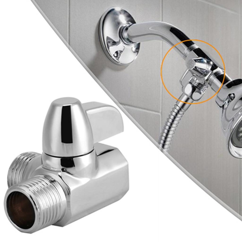 Robinet de deviere duș cu 3 căi G1/2, Bază Master din alamă cu 3 căi G1/2\" pentru duș portabil și fix, Adaptor forma T pentru cameră
