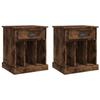 VidaXL Bedside Tables 2 Pcs Smoked Oak 43x36x50 Cm 816355
