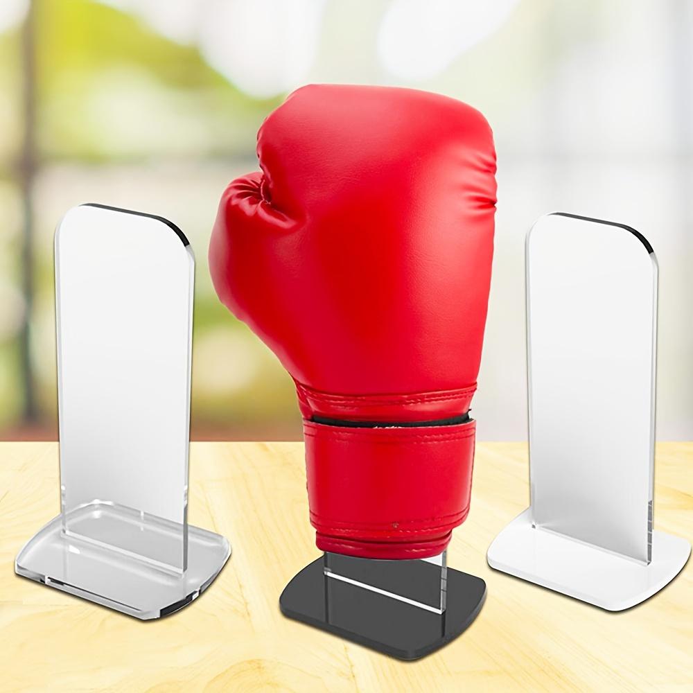 2 Pcs/Set Clear Acrylic Boxing Gloves Display Rack for Home Store Vertical Storage Stands Sports Glove Holders Desktop Organizer