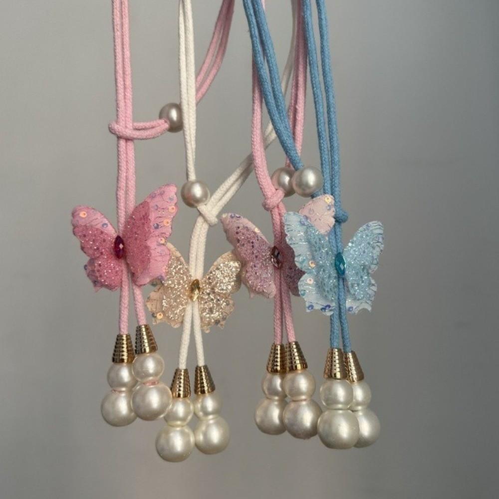 2PCS Adjustable Butterfly Curtain Tie Strap Creative Curtain Tie Back  Gathering Bundling