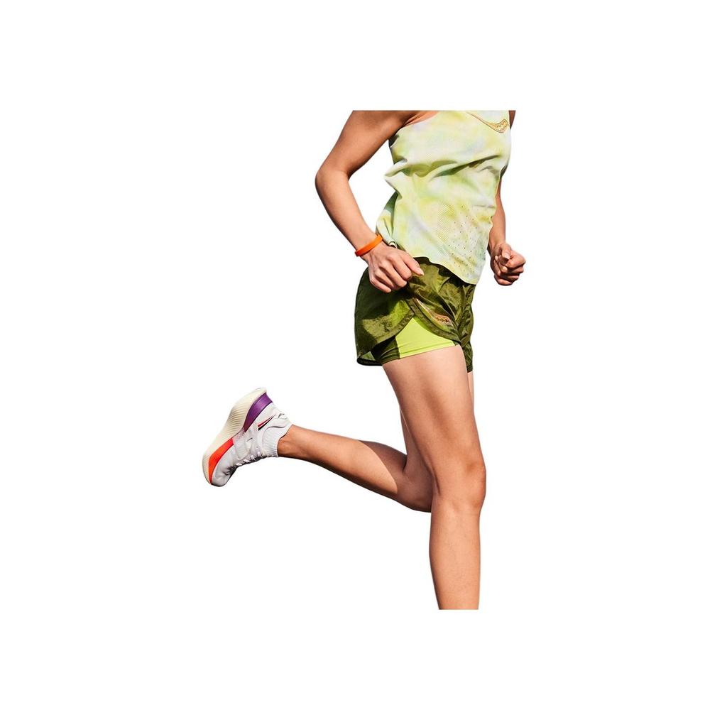 SAUCONY Lined Anti-Exposure Running Competition Two-In-One Sports Shorts Women Shorts Dark-Green SC1249002B-GE56