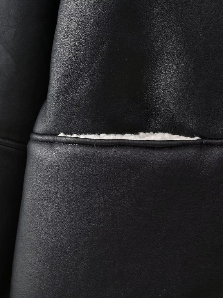 Women's Fleece-lined Faux Fur One-piece Coat - 2024 Autumn/Winter Collection