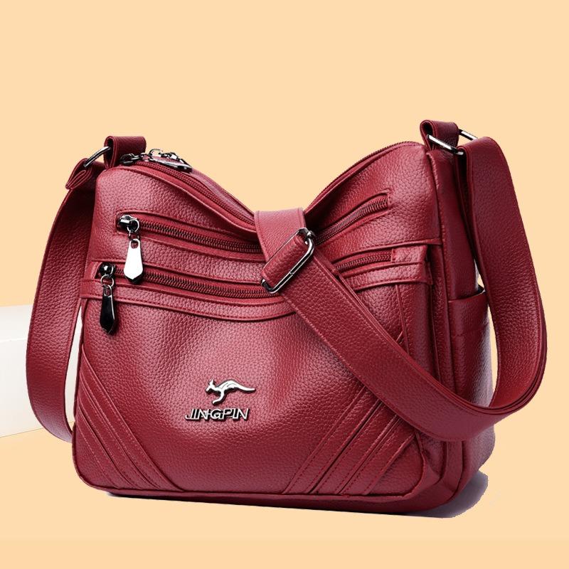 Bag Women's New Fashionable Versatile Women's Messenger Bag Multi-layer Large-capacity Shoulder Bag Middle-aged Mother Bag Tide