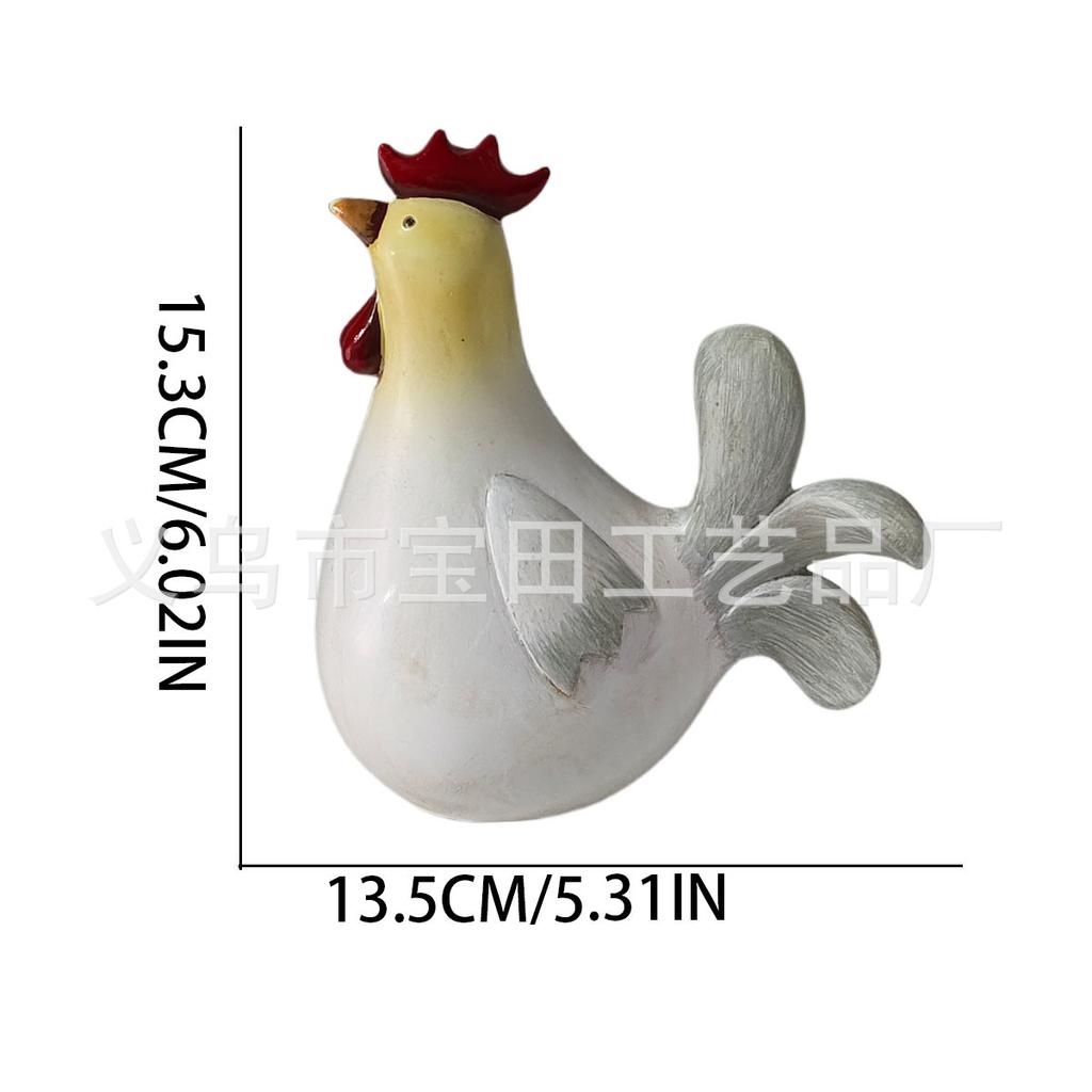 1 Cute Hen, Baby Chicken Statue, Creative Resin Animal Statue, Suitable for Garden Decoration