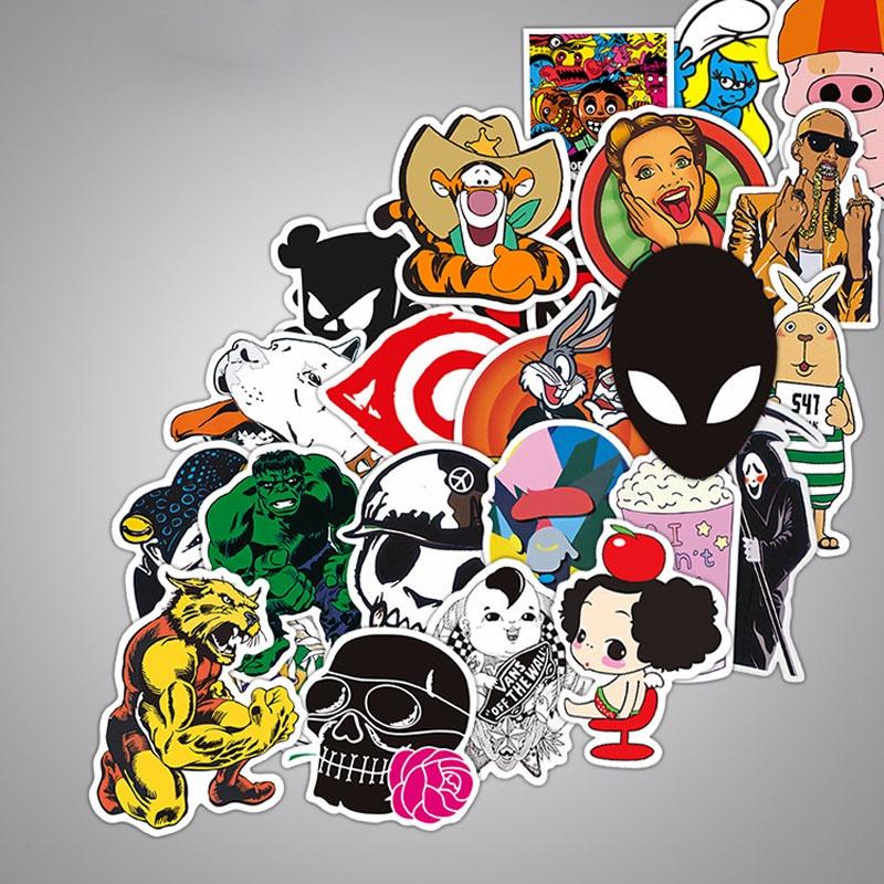 Vibrant 100 Pcs Skateboard Stickers With Waterproof Graffiti For Laptops And Luggage