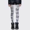 Calcetines Largos Blancos Sexys Subcultura Graffiti Estampado Punk Sobre la Rodilla Medias Hasta el Muslo Y2K Cosplay Calcetines Lindos Kawaii