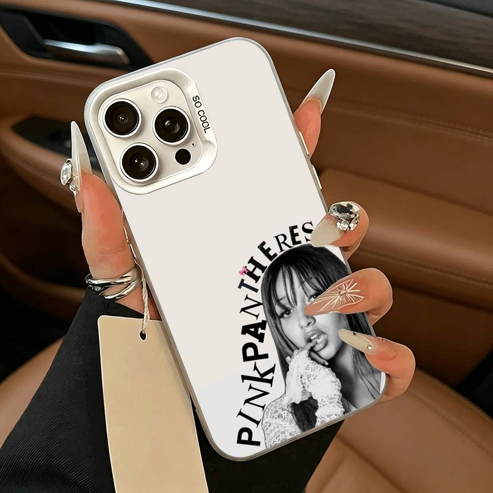 Street Mix PinkPantheress Phone Case For iPhone 11 12 13 14 15 16Pro Max Plus White Silver  Phone Cover