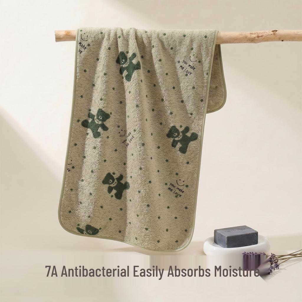 Thick Coral Fleece Face Towel - Soft, Absorbent & Quick-Drying for Couples