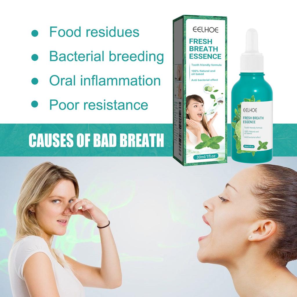 EELHOE Fresh Breath Essence - Gentle Daily Cleansing and Oral Care, Mint Flavor, Fresh Breath and Fragrance