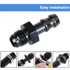 6AN Flare auf 3/8 Zoll oder auf 5/16 Zoll Schlauchadapter-Anschlüsse, Aluminium-Kraftstoffleitung männlich 8AN auf 1/2 Zoll Push-On Barb Connector Schwarz