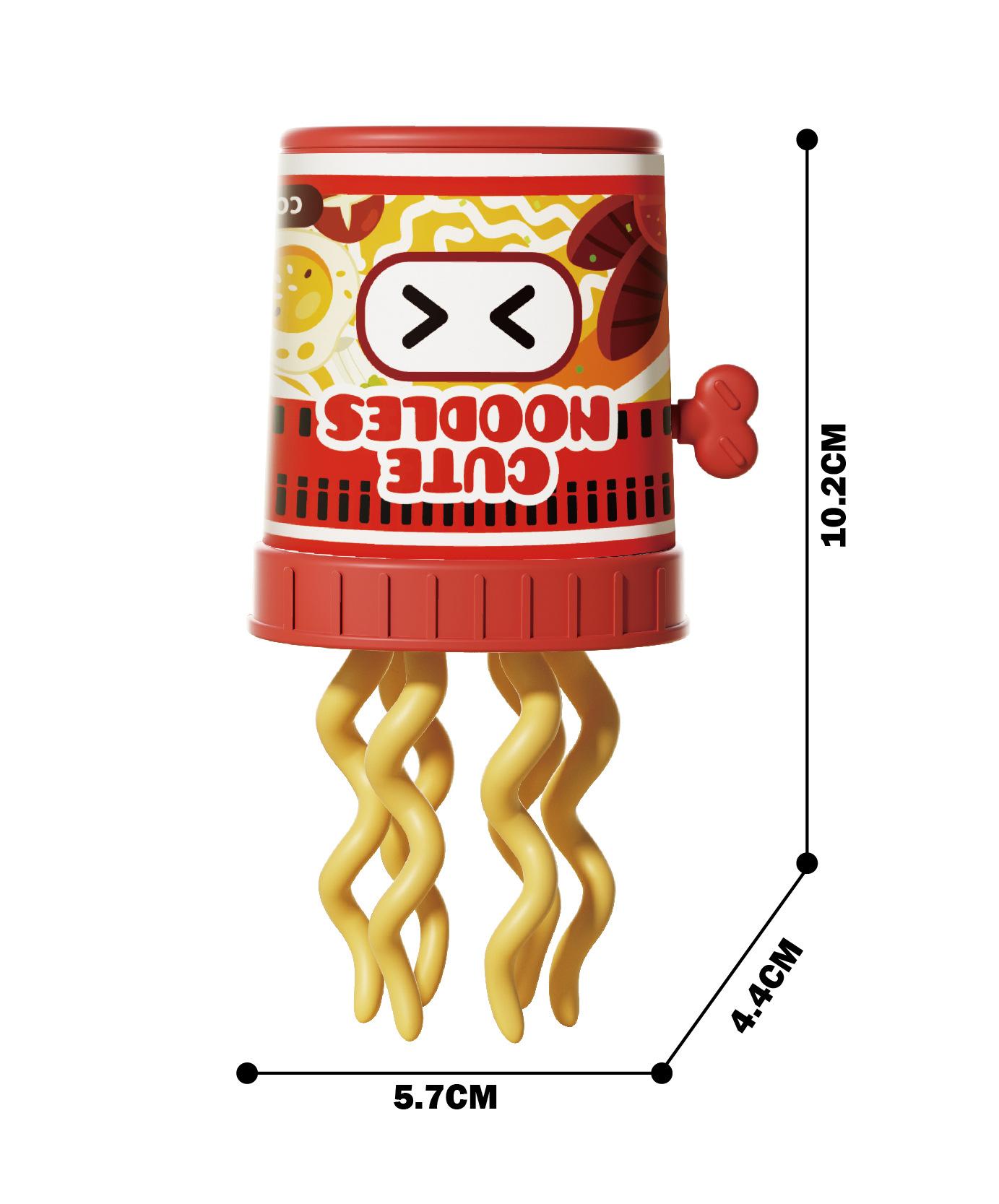 

Funny Clockwork Cup Noodle Wind Up Toy, Cute Dancing Ramen Figure for Stress Relief, Creative Party Favor Ornament Kids Birthday червоний