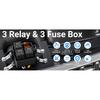 3 Way 12V Waterproof Relay Box Pre-Wired Fuse and Relay Box 3x4 Pin 40A Relay and 3 ATC/ATO Blade Fuse for Automotive Cars Truck