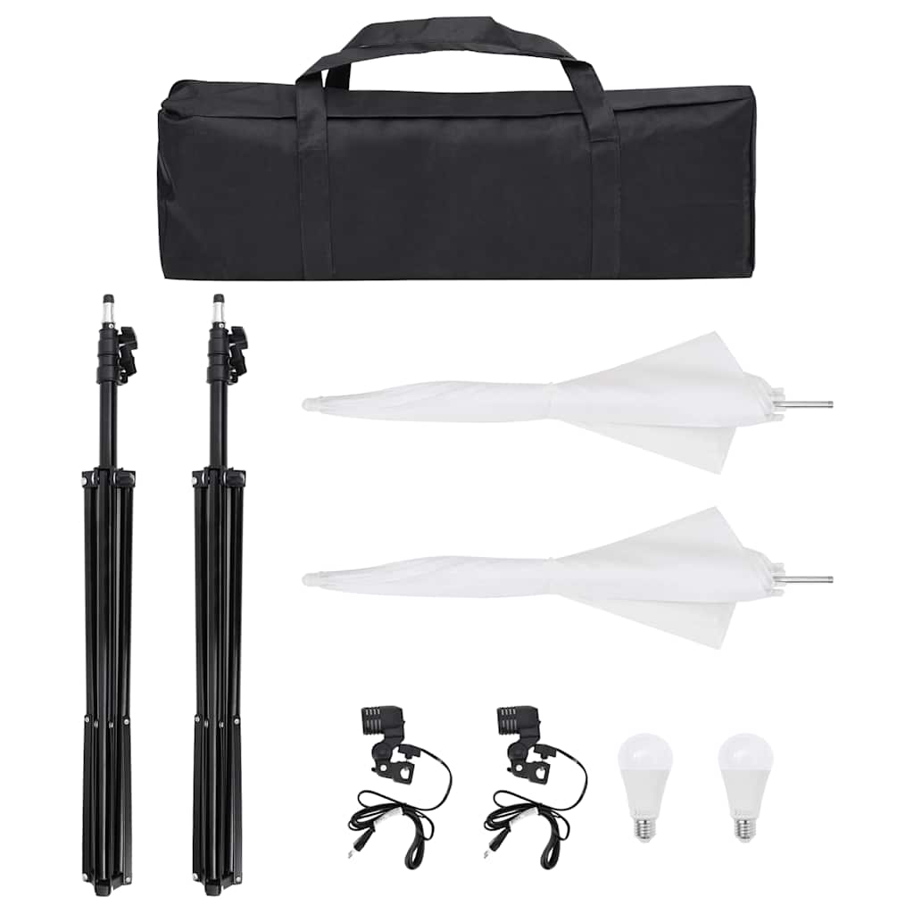Vidaxl Photographic Studio Set With Lamps And Background