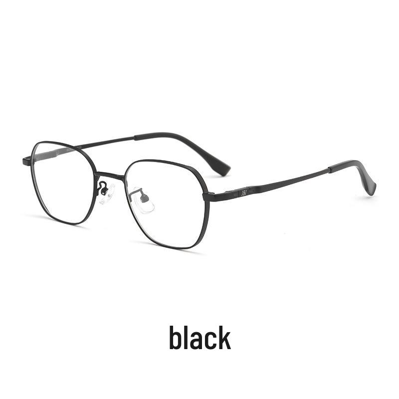 Bestfen BW9905B Retro Polygonal Titanium Wide Rim High-Power Myopia Eyeglass Frame