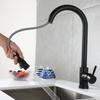 Pull-out Kitchen Faucet Single Hole Tap Brushed/Black G1/2 Kitchen Faucet Black Surface Water Faucet Kitchen Sink Faucet