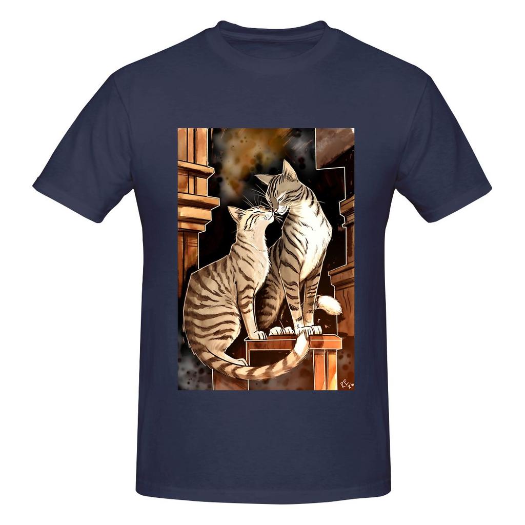 Two Tabby Cats Beneath The Sky Versatile Tshirt Sweet Girl Girlish Feeling Korean Atmosphere Tees