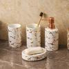 Gold Plated Ceramic Mouthwash Cup Soap Dish Lotion Bottle Home Bathroom Accessories Delicate Shampoo Moisture Bottling Soap Dish