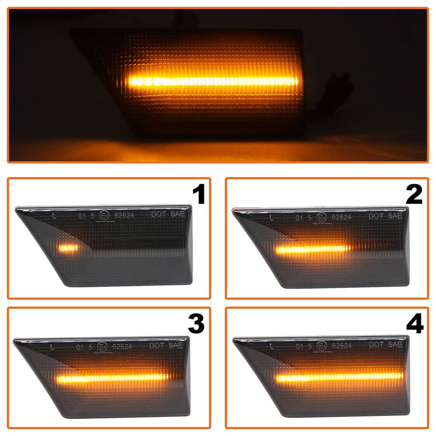 Opel Signum 03-08 LED side indicator SMOKED DYNAMIC 2 pcs. SET