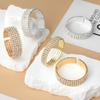 Fashionable, Minimalist, Light Luxury Style, High-end Feel, Inlaid with Rhinestones Bracelet, Suitable for Women's Parties and H