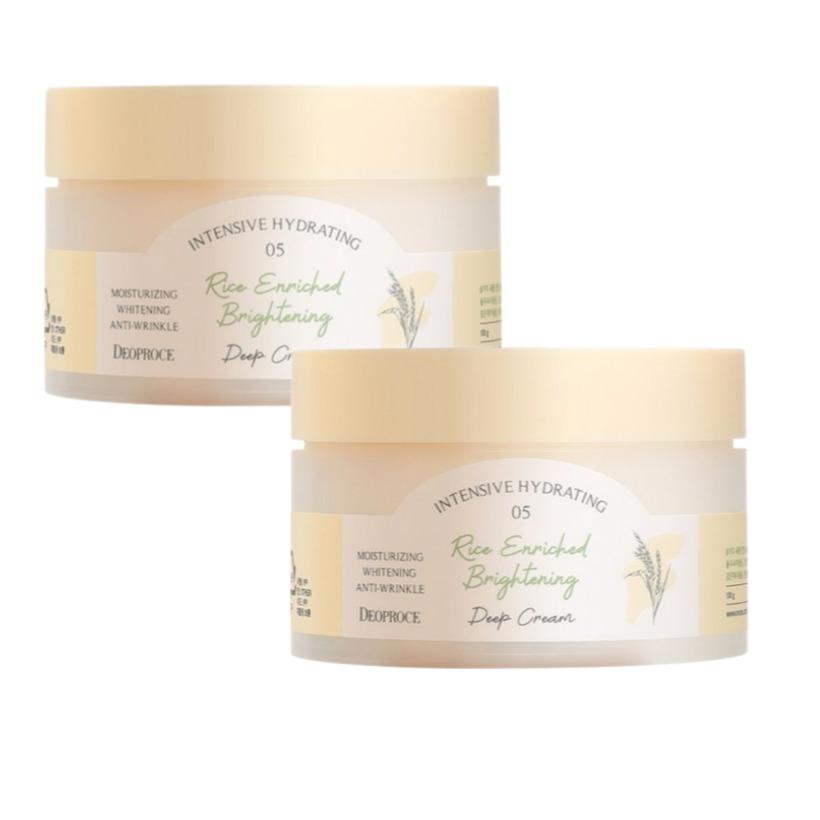 Deoproce Rice Enriched Brightening Deep Cream 100g 2ea Korea Beauty