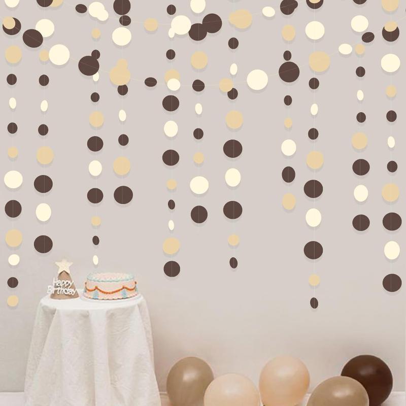 New Paper Circle Garland Banner Round Dots Colorful Colorful Dot Garland Hanging Party Garland Wedding Decorations
