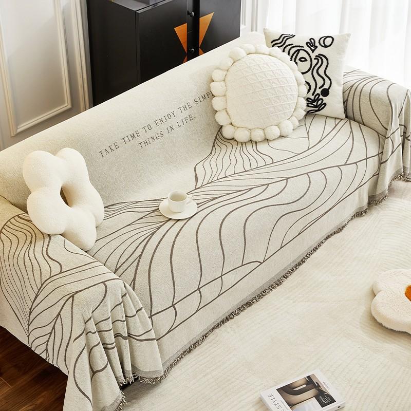 Anti-Scratch Sofa Cover Universal Non-Slip Cushion Protector Simple High-End All-Inclusive Blanket Towel Four Seasons