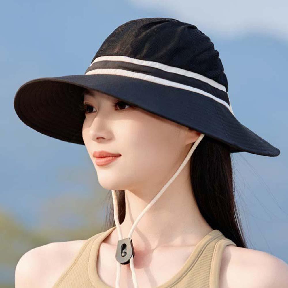 Portable Sunshade Alpine Hat Breathable Foldable Bucket Hat Top Mesh Fisherman Cap  Spring