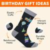HAPPYPOP Birthday Gift Ideas for Boy - Socks for 8-12 Year Old Kids with Greeting Card