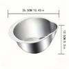 1PCS Rice Washer Strainer Bowl Stainless Steel Rinser With Side Drainers Multipurpose Strainer for Cleaning Fruits Vegetables
