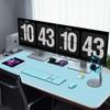 PU leather velvet double-sided desk pad non-slip waterproof keyboard and mouse pad 90x45cm brown