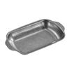 New Stainless Steel Steak Tray Double Ear Design Vintage Barbecue Plate Vegetable Snack Plate Home Kitchen