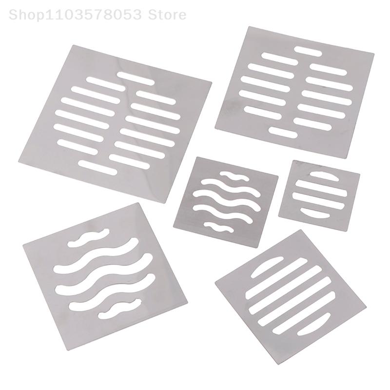 1Pc Square Floor Drain Cover Drain Hole Floor Drains Net Cover Stainless Steel Hair Catcher Filter Stopper Bathroom Parts