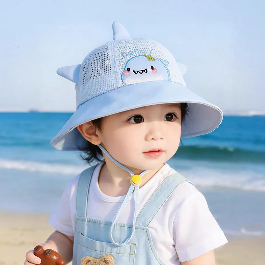 Summer Baby Thin Breathable Mesh Fisherman Hat Cute Girl Sun Protection Shade Cap