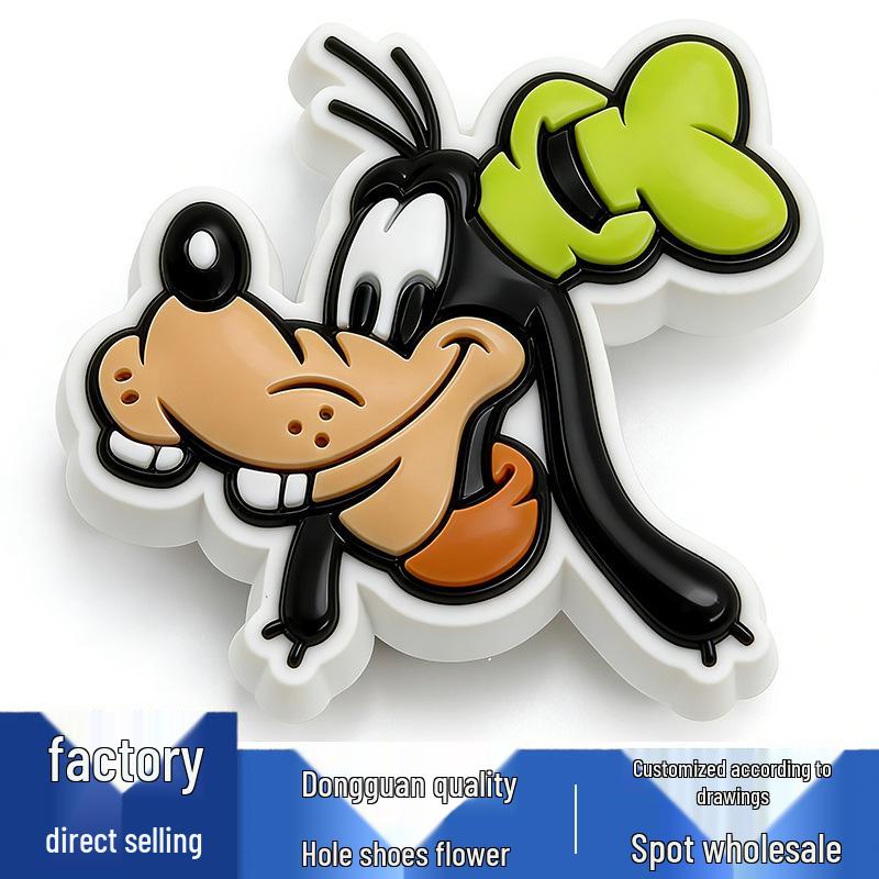 Mickey Mouse Cartoon PVC Shoe Charm Accessories - Cute Flower Buckles for Clogs