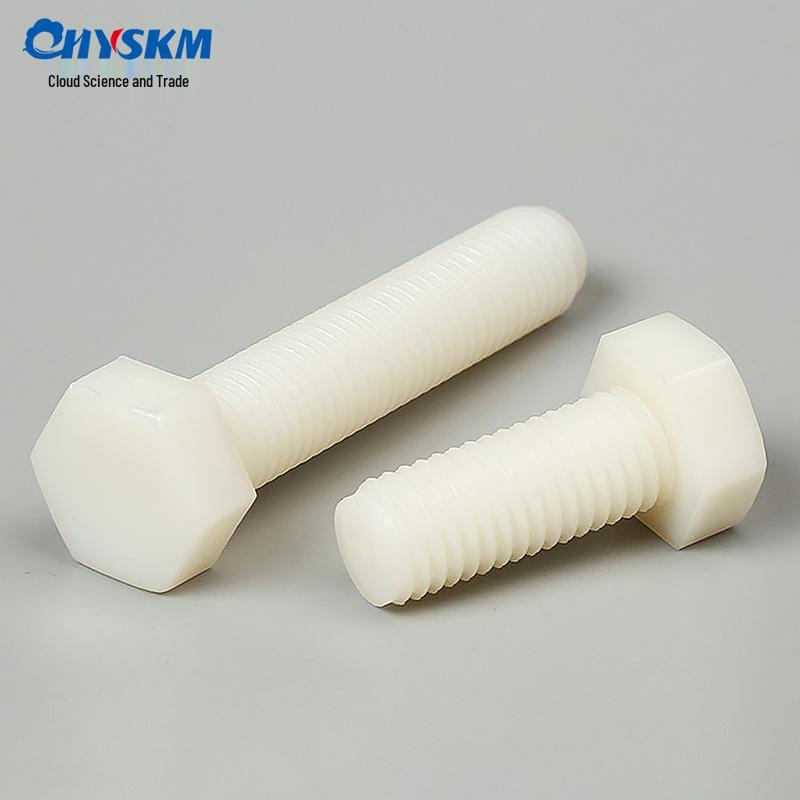M3-M12 Isolierte Nylon-Sechskantschrauben mit vollem Gewinde