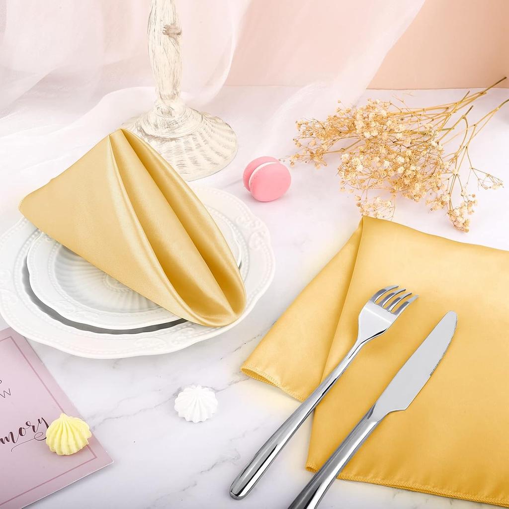 24 buc 30 * 30 cm Batistă cina petrecere Hotel șervețele de masă din satin Decorare nuntă romantică Rechizite lavabile pentru restaurante Pânză