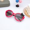 2025 Candy Color Cute Baby Trendy Fashion Round Frame Outdoor Sunshade Sunglasses New Bowknot