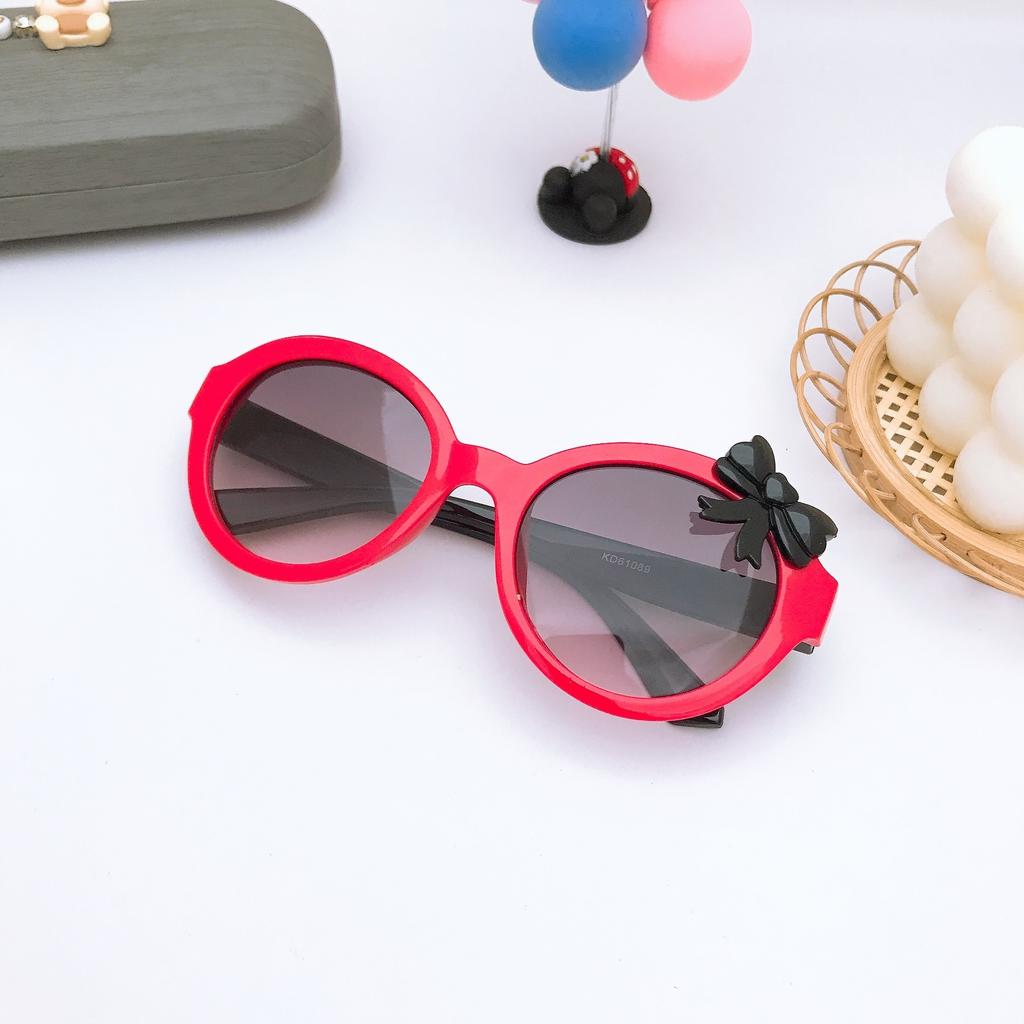 2025 Candy Color Cute Baby Trendy Fashion Round Frame Outdoor Sunshade Sunglasses New Bowknot