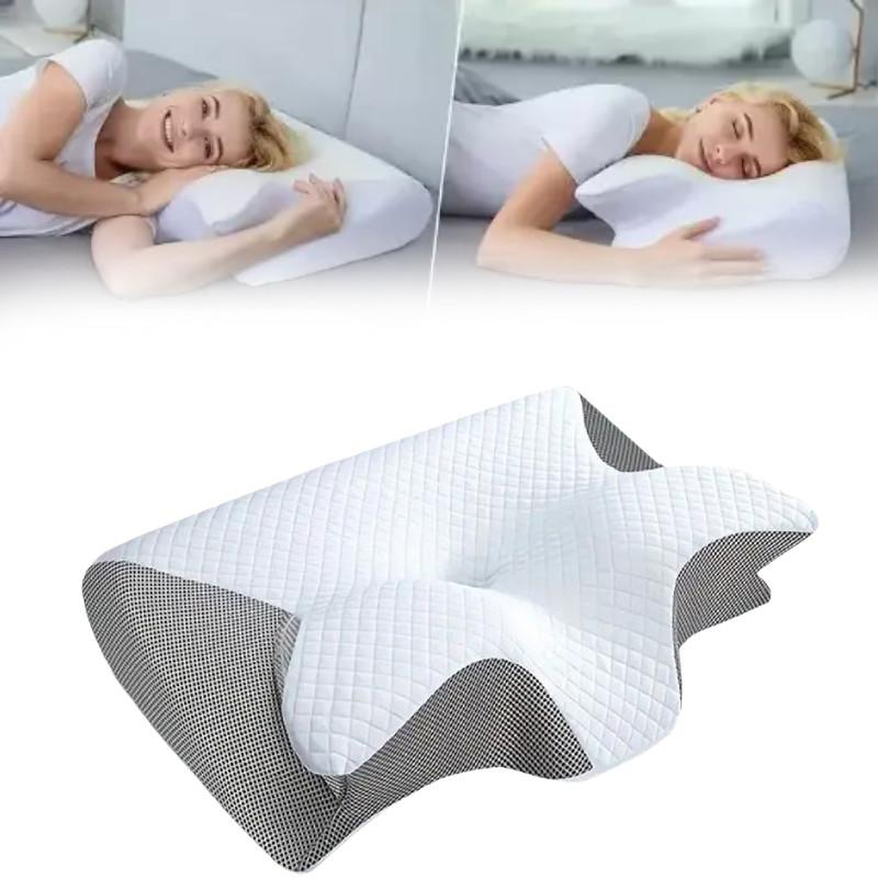 Comfortable Memory Foam Neck Pillow For Home Sleep With Supportive Design And Ergonomic Shape