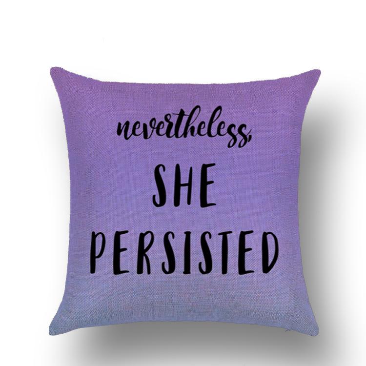 Purple Cartoon Modern Simple Linen Pillow Cover  Office Home Car Pillow Cover Premium Durable Quality