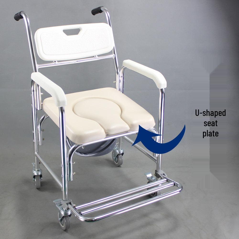 Mobile Toilet Chair for Elderly & Pregnant Women, Squat Toilet Raiser & Bathroom Stool (Model 614)