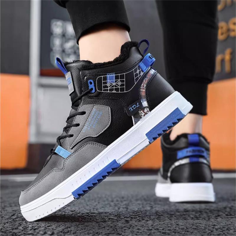 Casual Shoes Outdoor Warm Men's Cotton Shoes Sneakers Men's Winter Plush Warm Snow Boots for Men High Top Thick Bottom Non-slip
