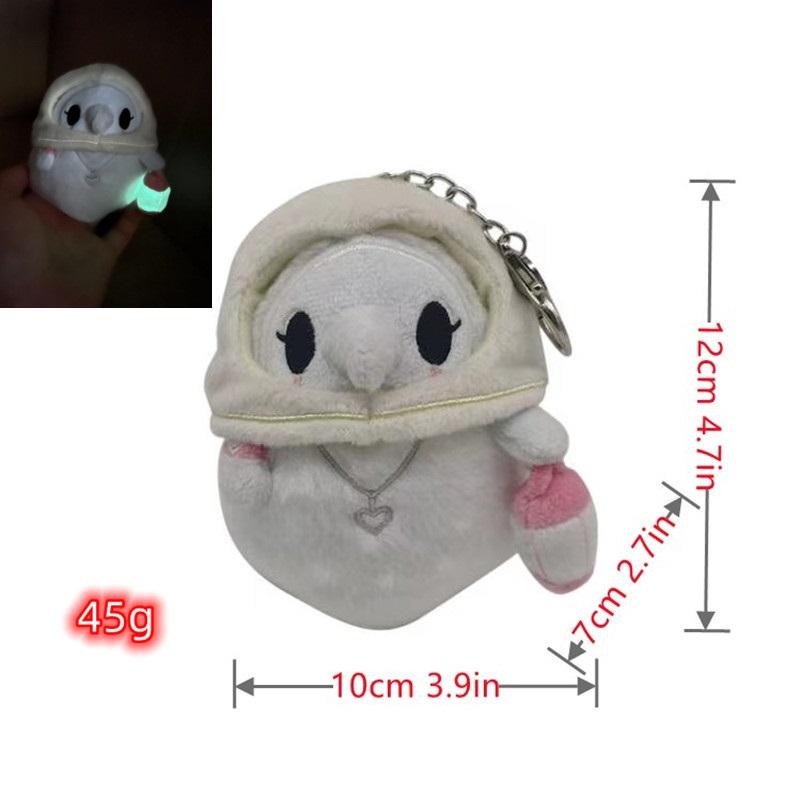 Spot Plague Doctor Nurse Plush Toy Plague Crow Halloween Luminous Doll Pendant Keychain